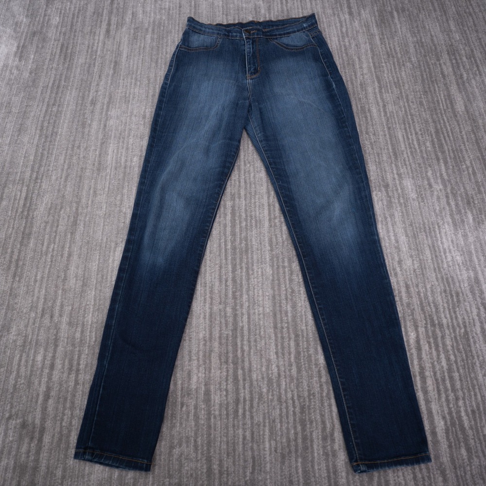 Encore Jeans Skinny Denim Womens 11 Blue Excellent High Rise Made In USA 1663